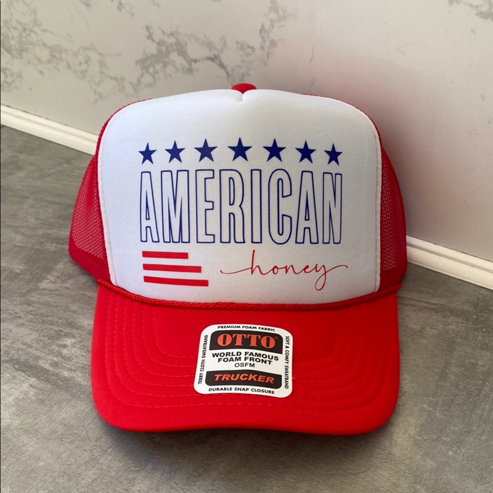 OTTO Red and White American Honey Hat